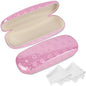 Joyberg Glasses Case, 2 Pack Eyeglass Case with Cleaning Cloth, Glasses Case Hard Shell Fits Most Glasses - color: Love Pink