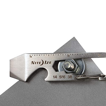 Nite Ize DoohicKey Keychain Multi Tool, Stainless-Steel 5-in-1 Multi Tool With Bottle Opener + Carabiner Clip, Black (Pack of 2) - size: 1 Count (Pack of 2)