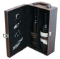 Lifestyle Top Handle Travel Two-Bottle Wine Carrier Case with 4 Piece Wine Accessory Set (Brown) - color: Brown