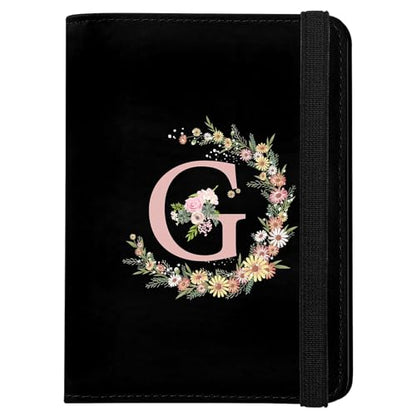 Cute Passport Holder and Holder Combo Passport Cover with RFID Blocking Women Men Compatible Wallet Credit Card Protector (Black-G) - color: Black-G