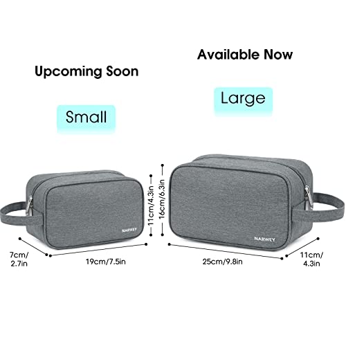 Narwey Travel Toiletry Bag for Women Traveling Dopp Kit Men Toiletries Bag Cosmetic Bag Makeup Bag Medicine Bag for Traveling (Grey) - color: A-Grey