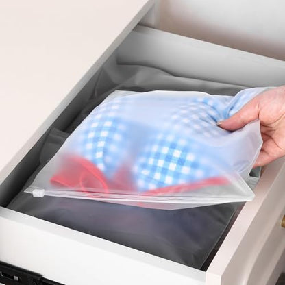 50Pcs Clothing Packaging Bags for Shipping 13x10 Inch Plastic Frosted Poly Bags for Travel Storage or Small Businesses for Apparel Shirts, Socks, Underwear and Documents Storage - size: 50Pcs-13x10 Inch