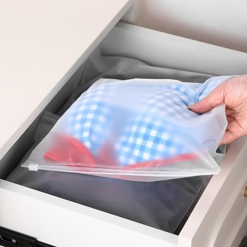 25 Pack 16x20 Inch Frosted Garment Bags - Heavy-Duty Reusable Clothing Storage for Winter Coats | Poly Plastic Organizer for Down Jackets, Sweatshirts, Business Attire & Travel- No Vent Holes - size: 25Pcs-16x20 Inch