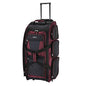 Travelers Club Xpedition 30 Inch Multi-Pocket Upright Rolling Duffel Bag - color: Crimson Red