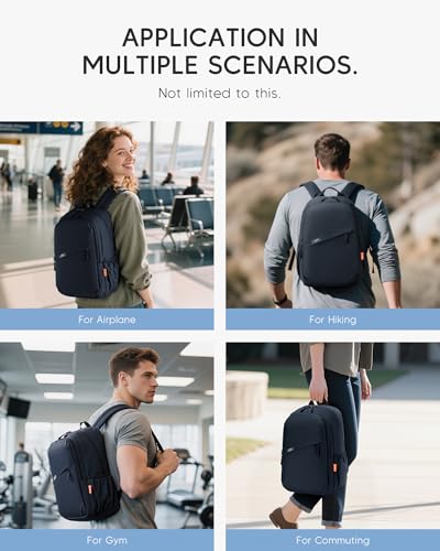 40x30x15cm Personal Item Bag Lightweight Foldable Travel Backpack Carry On Flight Approved with Anti-Theft Pocket Casual Daypack for Weekender Business Hiking,Black - color: Black