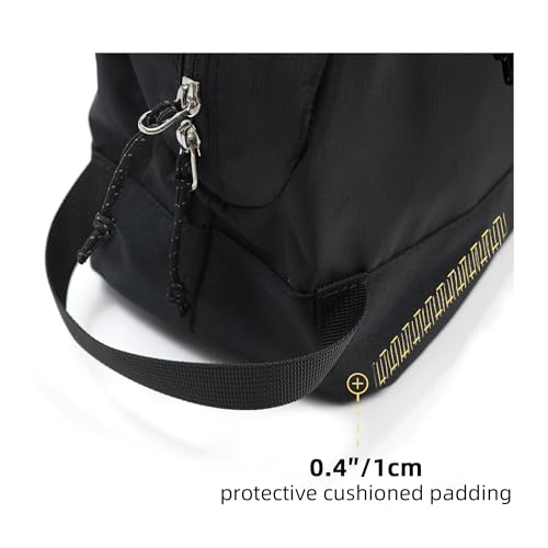Travel Toiletry Bag 5L, Compact Travel Organizer with Waterproof TPU Wet/Dry Compartment - color: Black Stealth, size: 5L