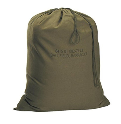 Rothco Canvas Barracks Bag – Rugged Multi-Functional Gym Travel Laundry Drawstring Sack - color: Olive Drab, size: 18" x 27"