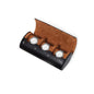 Watch Roll - Brown Recycled Leather Watch Travel Case & Watch Band Storage - 3 Watch Case (BLACK) - color: 3-NEW BLACK
