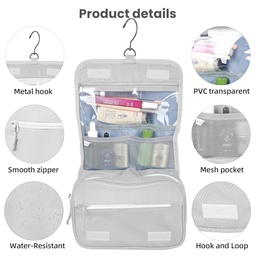 8 Set Expandable Compression Packing Cubes for Suitcases Travel Essentials Carry On Waterproof Storage Bag With Dry And Wet Separation Silvery - color: Silvery