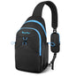 Seektop RFID Anti-Theft Crossbody Bag Sling Backpack for Women & Men, Casual Chest Daypack for Daily Travel - color: Black