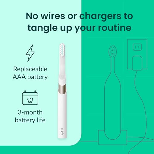 Quip Metal Sonic Electric Toothbrush for Adults - Time Travel & Soft Bristles with Travel Case & Replacement Brush Head - 3 Month Battery Life, Dawn Peach Gold - color: Dawn Peach Gold