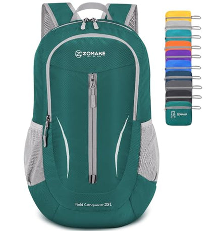 ZOMAKE Ultra Lightweight Packable Backpack 25L, Foldable Hiking Backpacks Water Resistant Small Folding Daypack for Travel(Army Green-NEW) - color: Army Green-new