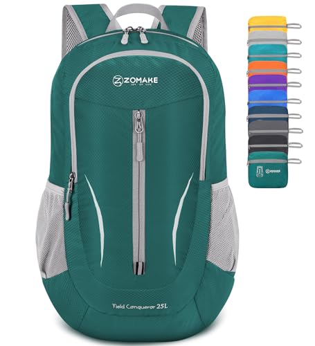 ZOMAKE Ultra Lightweight Packable Backpack 25L, Foldable Hiking Backpacks Water Resistant Small Folding Daypack for Travel(Army Green-NEW) - color: Army Green-new