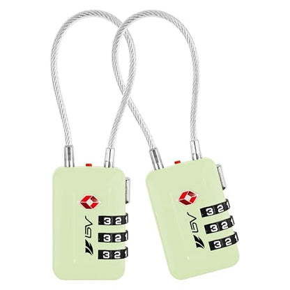 TSA Accepted Luggage Travel Lock, Set-Your-Own Combination Lock for School Gym Locker, Luggage Suitcase Baggage Locks, Filing Cabinets, Toolbox, Case (Mint Green, 2 Pack) - color: Mint Green, size: 2 Pack