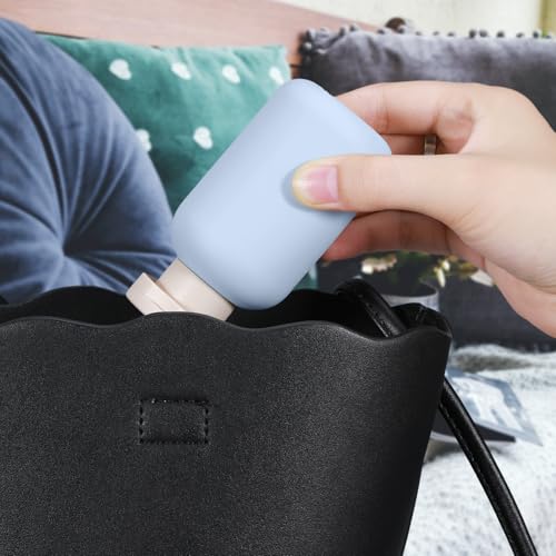 Travel Shampoo Bottle, Empty Plastic Squeeze Bottles 3.4oz with Flip Cap, Lotion Container for Toiletries - color: Blue, size: 3.4 oz