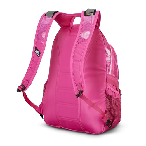 High Sierra Loop-Backpack, School, Travel, or Work Bookbag with tablet-sleeve, Flamingo Marble Swirl, One Size - color: Flamingo Marble Swirl