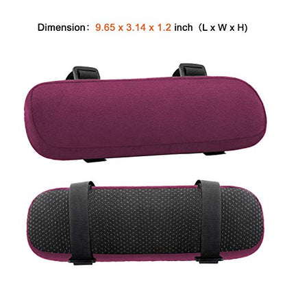 MOSISO Chair Armrest Pads (2 Pack), Memory Foam Home/Office Chair Arm Rest Covers Comfy Computer Gaming Elbow Cushion Removable Washable Elbow Support Forearm Pressure Relief, Wine Red - color: Wine Red