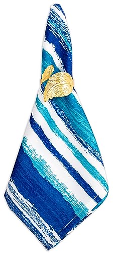 YiHomer Indoor Outdoor Tabletop for Spring Summer Decorations, Picnics and Dinner Parties - Stain and Water Resistant, Napkin Set, 20 x 20, Crayon Art (Ocean) - size: 20" x 20" (Set of 6)