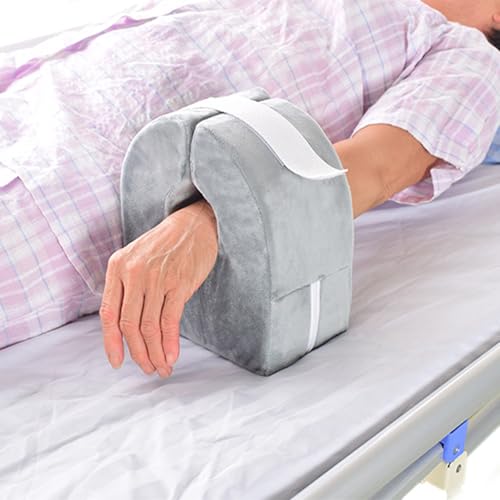 Adult Bed Sore Pads Wedge Foot Support Pillow Pressure Ulcer Ankle Protector Ring Foot Rest Pillows Bedridden Patient Elderly Heel Cushion Sleeping Elevated Foam Pad Leg Post Surgery Recovery Pillow - color: Grey,1pc
