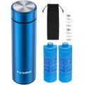 60H Insulin Cooler Travel Case TSA Approved, Portable Medication Cooler for 2-3 Insulin Pens or Vials, Double-Layer Vacuum Insulated Diabetic Travel Case with Reusable Ice Packs (Blue) - color: Navy Blue