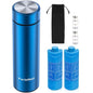 60H Insulin Cooler Travel Case TSA Approved, Portable Medication Cooler for 2-3 Insulin Pens or Vials, Double-Layer Vacuum Insulated Diabetic Travel Case with Reusable Ice Packs (Blue) - color: Navy Blue