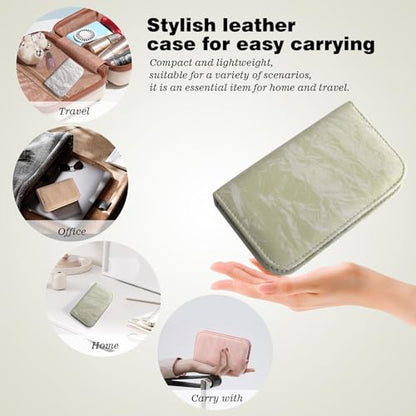 Manicure Pedicure Set, Nail Clipper Set 10-Piece Set Professional Manicure Kit Nail Kit with Portable Travel Case Gift for Men Boyfriend Parent(Light Green) - color: light green