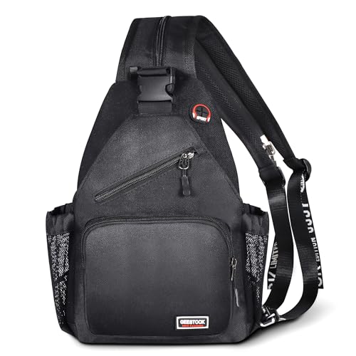 Crossbody Backpack Convertible Sling Bag for Women Men with Adjustable Strap Small Casual Daypack for Hiking Traveling (Large, 13-Inch, Black) - color: Black, size: 12.99-Inch