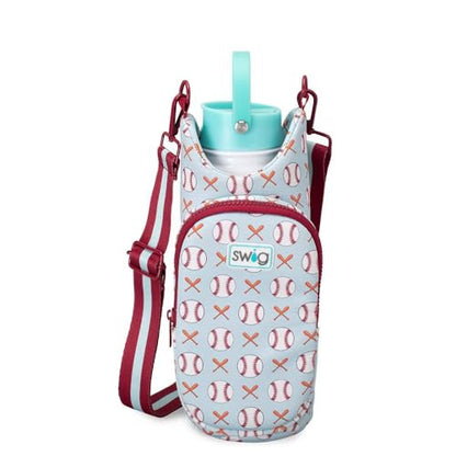 Swig Life Water Bottle Sling Bag, Water Bottle Holder with Adjustable Strap, Carrier Bag with Zippered Phone Pocket, Holds 36oz (Home Run) - color: Home Run
