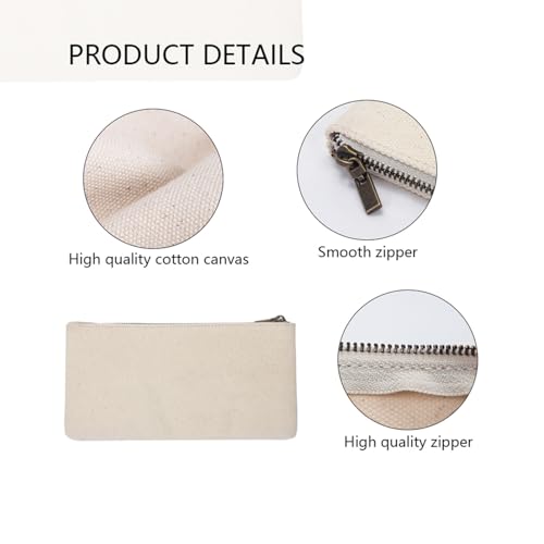 Canvas Pencil Pen Case Stationery Case Pouch Bag(Black, S) - color: Black