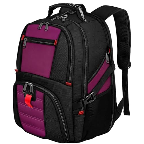YOREPEK Large Backpack for Men, Extra Large Laptop Backpacks for Men Women, Water Resistant Travel Backpack Airline Approved Business Work Bag Fits 18.4 Inch Computer, Black - color: Purple, size: 18.4 Inch