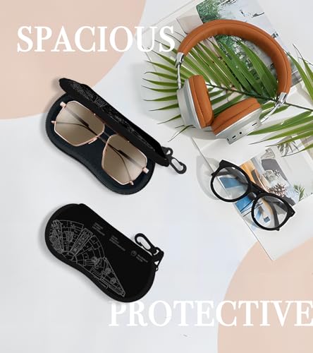 Sunglasses Case Soft Glasses Cases for Women Pouch Eyeglass Bag Eye Glass Kids Girls Sun Glasses Cute Kawaii - color: Black Gear