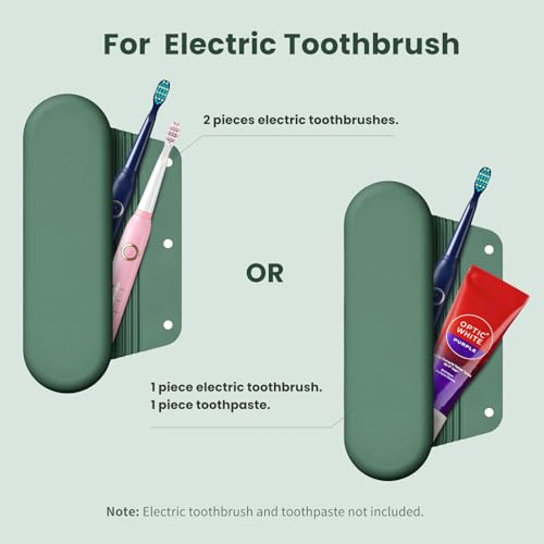 Silicone Electric Toothbrush Travel Case, Manual Toothbrush Travel Cover for Men and Women,Toothbrush for Travel,Gym and More, Fits Most Manual and Electric Toothbrushes - Midnight Green - color: Midnight Green