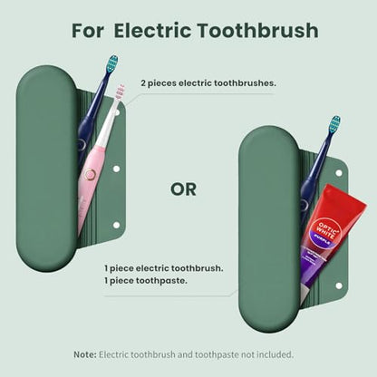 Silicone Electric Toothbrush Travel Case, Manual Toothbrush Travel Cover for Men and Women,Toothbrush for Travel,Gym and More, Fits Most Manual and Electric Toothbrushes - Midnight Green - color: Midnight Green