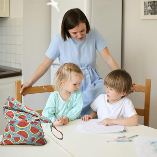ALVABABY 3pcs Cloth Diaper Wet Dry Bags Waterproof Reusable with Two Zippered Pockets Travel Beach Pool Daycare Soiled Baby Items Yoga Gym Bag for Swimsuits or Wet Clothes 3L-ZM17A - color: Pear flower starfish watermelon