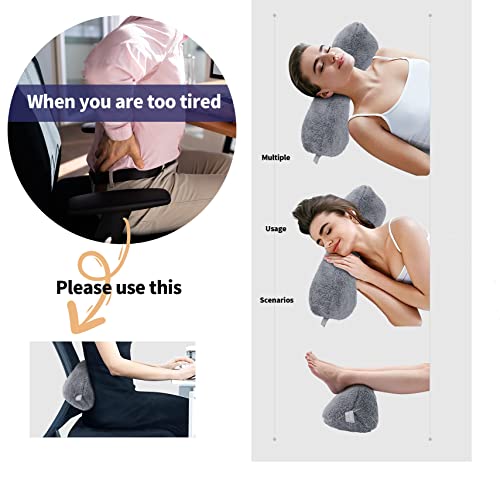 Recliner Headrest Pillow, Head Pillow for Sofa, Recliner Neck Pillow, Bone Couch Neck Pillow for Pain Relieve(Grey) - color: Grey