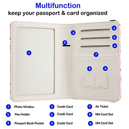 passport Holder,Rfid Blocking Travel Wallet Credit Card Case Cute Passport cover for Women/Men,Boys Girls Travel Essentials (Race Car) - color: Race Car