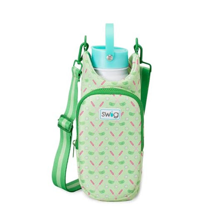 Swig Life Water Bottle Sling Bag, Water Bottle Holder with Adjustable Strap, Carrier Bag with Zippered Phone Pocket, Holds 36oz (Tee Time) - color: Tee Time