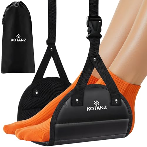 Adjustable Foot Hammock for Plane Travel – Airplane Foot Rest for Long Flight – Leg Hammock for Long Travel, Desk Leg Foot Hammock for Office - Airplane Essentials Accessories