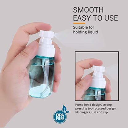 RELANOR Pack 2 Small Spray Bottle Travel Size 2oz/60ml - Fine Mist Mini Empty Spray Bottles - Leak Proof - for Toners, Face & Hair Mist - size: 60 ml - Pack 2