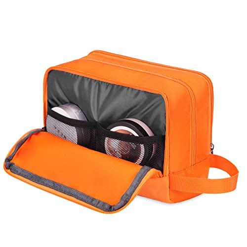 Toiletry Bag for Men Hanging Dopp Kit Water Resistant Shaving Bag Small Toiletry Bag for Traveling (Pure Orange) - color: Pure Orange
