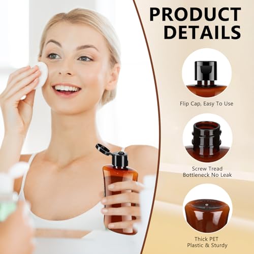 Domensi 6 Pcs 3.4 oz Travel Bottles Bulk Plastic Squeeze Empty Lotion Bottles with Flip Cap Small Portable Travel Leak Proof Refillable Cosmetic Container for Toiletries Liquid Shampoo