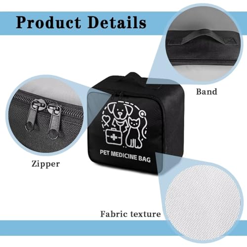 First Aid Kit Bag Pet Paw Cute Dog Print Empty Medic Bag for Pet Friendly Households and Outdoor Adventures Featuring Wear Resistant Material Breathable Construction Easy Access - color: Cute Dog