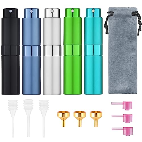 Tekson 8ml Travel Perfume Atomizer Refillable, Mini Cologne Spray Bottle Empty, Small Aftershave Portable Sprayer for Liquid Dispenser(Green) - color: BBCSG