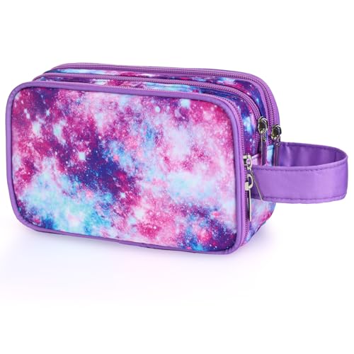 Galaxy-Purple Travel Toiletry Bag, Waterproof Hanging Wash Bag Toiletries for Girls, Kid - color: Galaxy-Purple