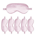 6PACK Silk Sleep Mask Satin Eye Masks Blackout Silky Eyeshade Cover Soft Blindfold Eyeshades for Women Sleeping Travel Gift - color: Nude Pink