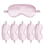 6PACK Silk Sleep Mask Satin Eye Masks Blackout Silky Eyeshade Cover Soft Blindfold Eyeshades for Women Sleeping Travel Gift - color: Nude Pink