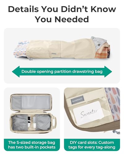 BAGSMART 6 Set /4 Set/2 Set Compression Packing Cubes for Travel, Lightweight Luggage Organizer Bags, Durable Space Saver Bags Travel Essentials - color: Antique White, size: Set of 6