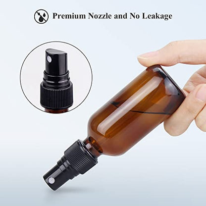 Wedama Spray Bottle, 2 oz Fine Mist Glass Spray Bottles, Little Refillable Liquid Containers for Watering Flowers Cleaning (16 Pack, Amber) - color: Amber, size: 2 Ounce (Pack of 16)