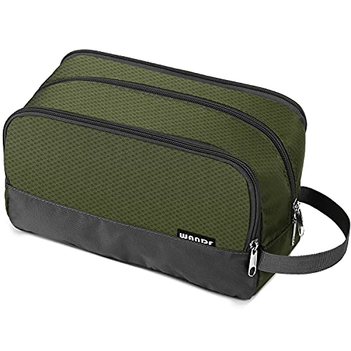 Toiletry Bag for Men Hanging Dopp Kit Water Resistant Shaving Bag Small Toiletry Bag for Traveling (Army Green) - color: Army Green
