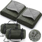 Tranqun 2 Large Outdoor Blanket 78'' x 55'' Quilted Windproof Waterproof Fleece Sandproof Stadium Foldable Warm Blanket for Camping Picnic Sporting Events Cold Weather (Military Green) - color: Military Green